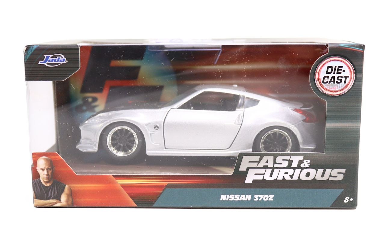 Nissan 370Z Silver with Black Hood Fast & Furious Series 1