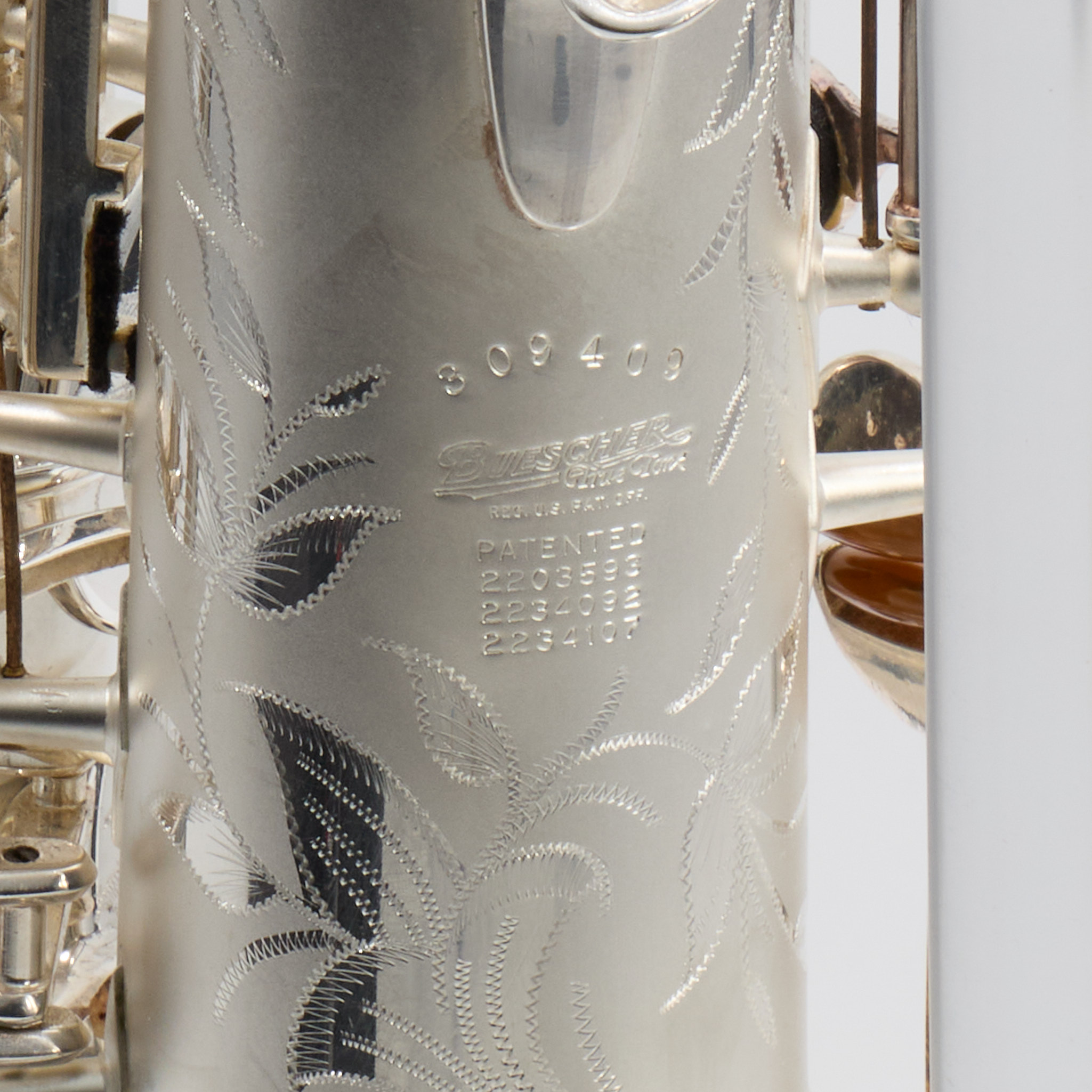 Buescher 400 Top Hat & Cane Tenor Saxophone in Satin Silver SN